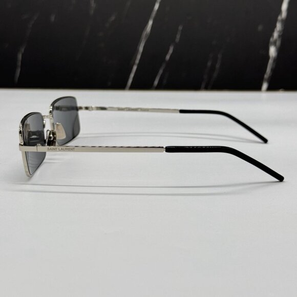 NEW SAINT LAURENT SL252 004 UNISEX SILVER SUNGLASSES SAINT LAURENT SL 252 004 - Picture 8 of 12